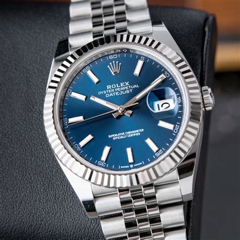 rolex datejust blue dial jubilee replica|Rolex Datejust 41mm jubilee bracelet.